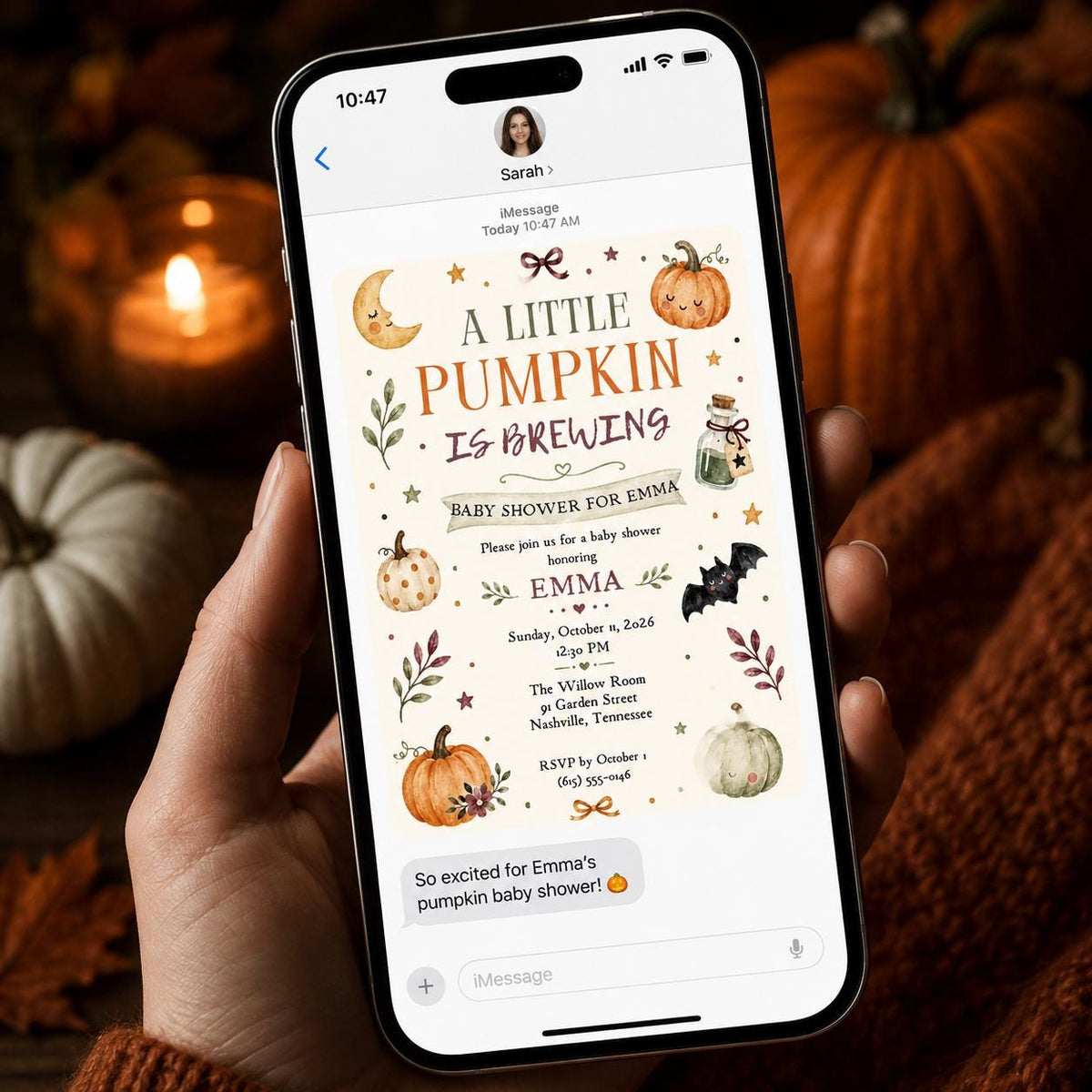 Little Pumpkin Baby Shower Invitation: A Little Pumpkin Is Brewing Fall Shower — coffee design