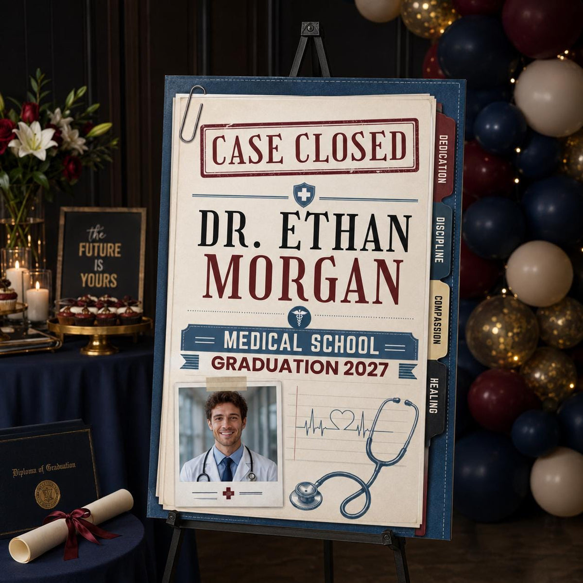 Medical School Graduation Welcome Sign — digital welcome sign, instant download
