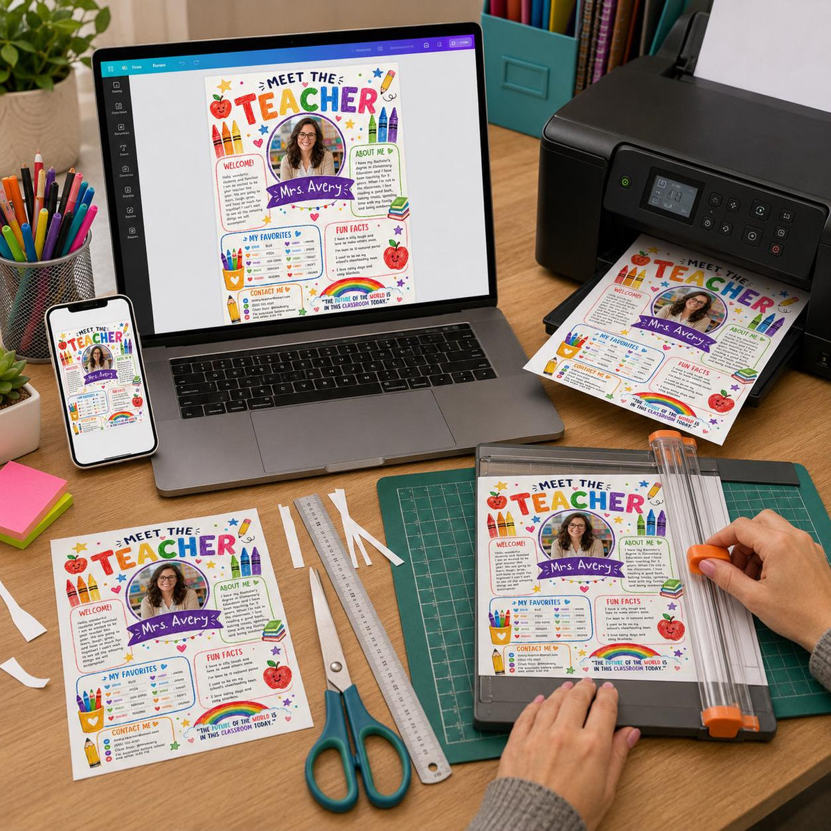 Meet the Teacher Classroom — digital welcome sign, instant download