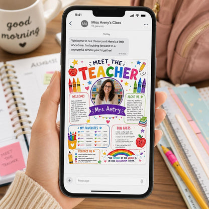 Meet the Teacher Classroom — back-to-school event stationery by VoltBy