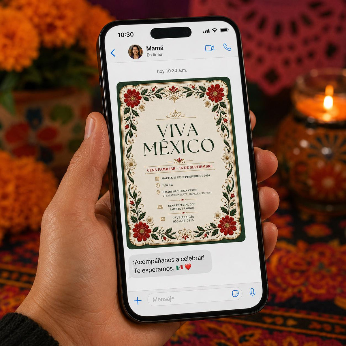 Mexican Independence Day Invitation — invitation you personalize in Canva