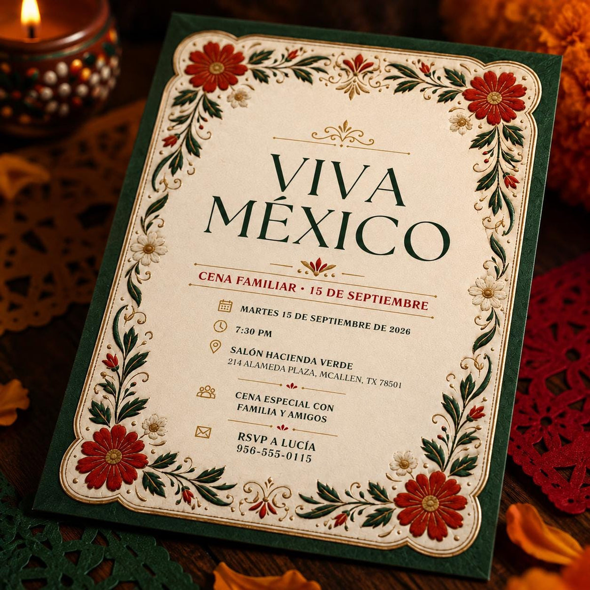 Mexican Independence Day Invitation — mexican independence day stationery by VoltBy