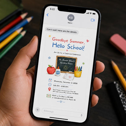 Minimal Goodbye Summer — minimalist back-to-school event design