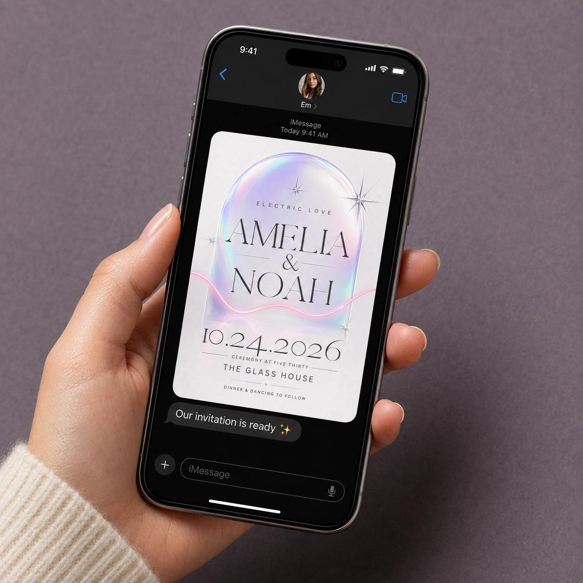 Modern Celestial Wedding Invitation — invitation you personalize in Canva