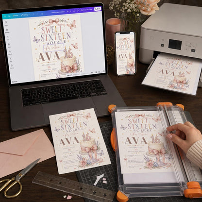 Pink and Purple Sweet Sixteen 16th Birthday Invitation for Girls — watercolor sweet 16 design