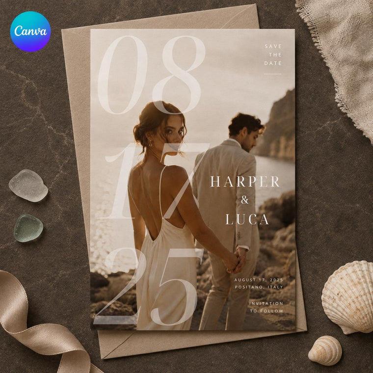 Positano Wedding Photo Save the Date