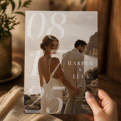 Positano Wedding Photo Save the Date — beach design