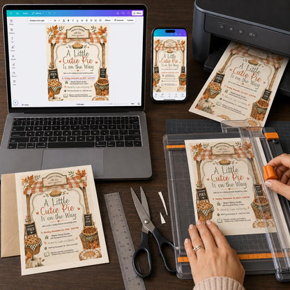 Pumpkin Cutie Pie Baby Shower Invitation — baking design