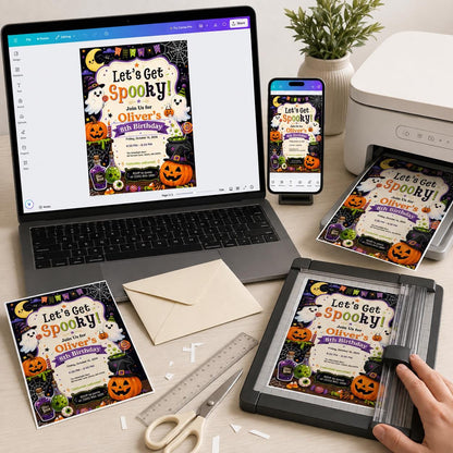 Pumpkin Halloween Birthday Invitation — invitation you personalize in Canva