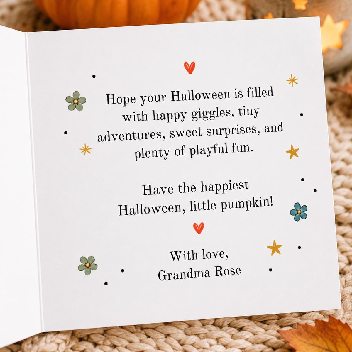 Pumpkin Kids Halloween Greeting Card — print-ready Halloween party design from VoltBy