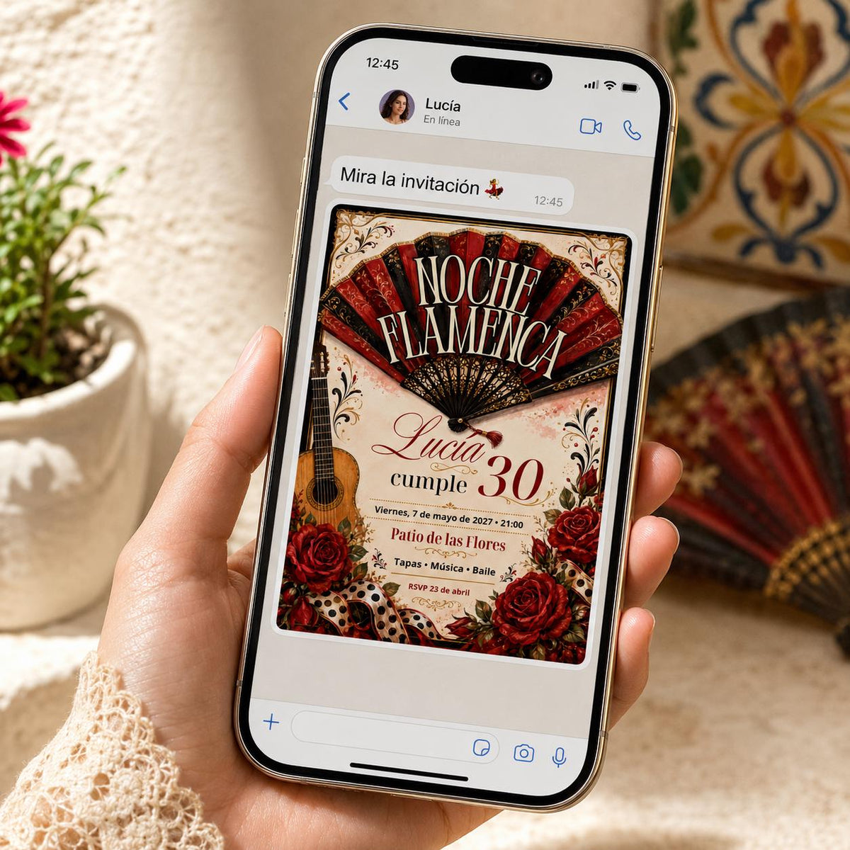 Red Spanish Flamenco 30th Birthday Invitation — fiesta design