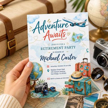 Retirement Party Invitation — print-ready retirement party design from VoltBy