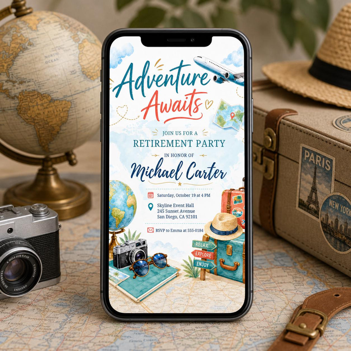 Retirement Party Invitation — digital invitation, instant download