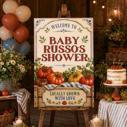 Rustic Baby Shower Welcome Sign — digital welcome sign, instant download