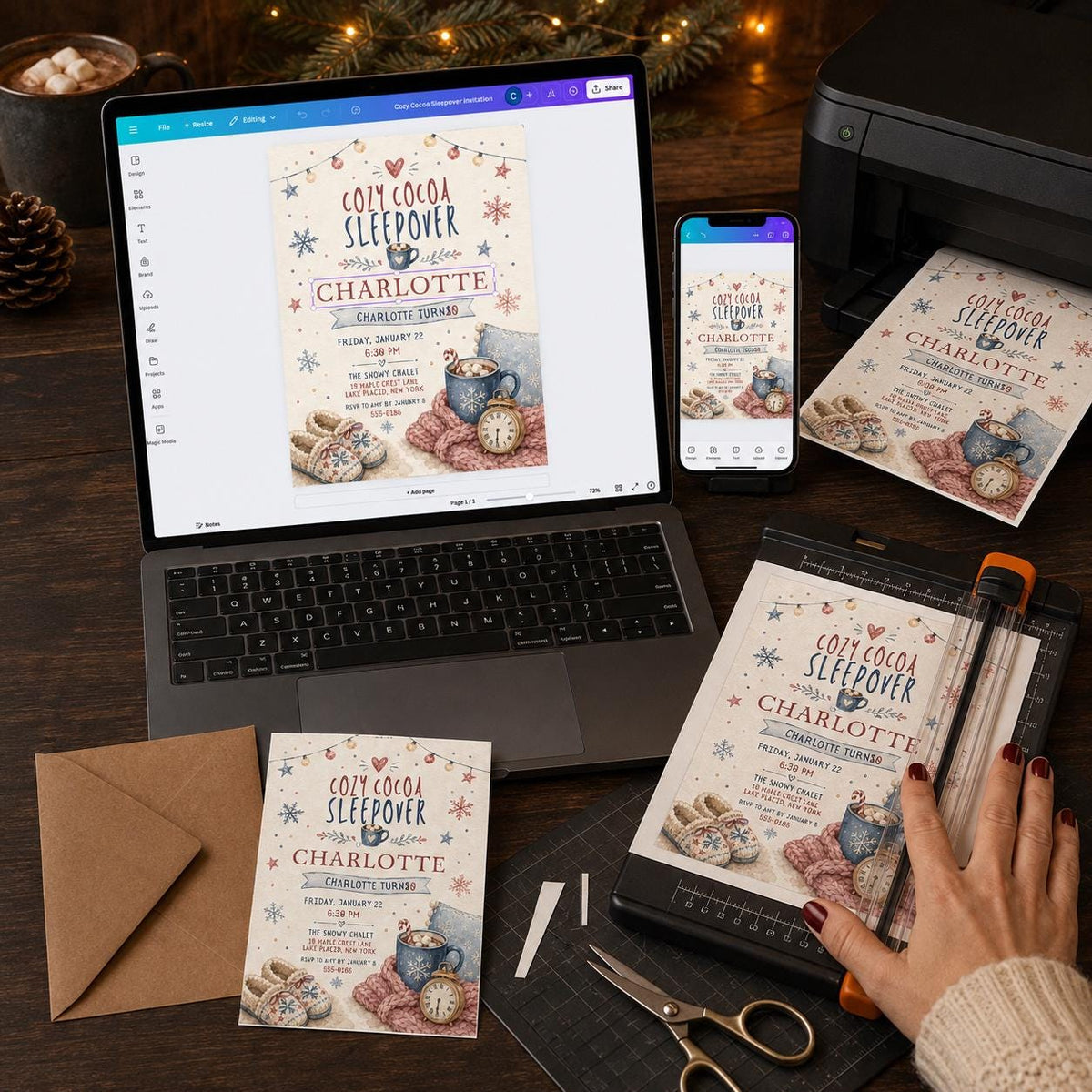 Sleepover 10th Birthday Invitation — digital invitation, instant download