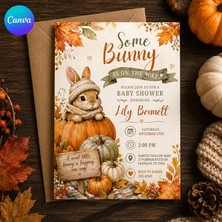Some Bunny Is on the Way Baby Shower Invitation