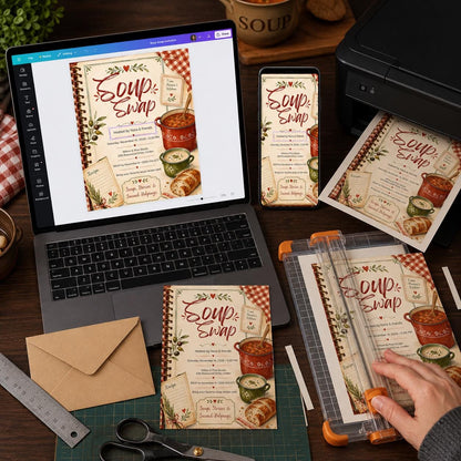 Soup Swap Invitation — digital invitation, instant download