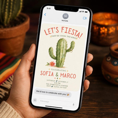 Terracotta Boho Fiesta Wedding Invitation — desert design