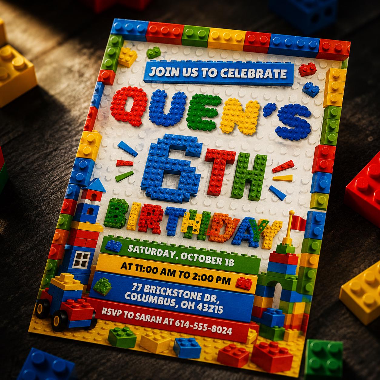 6th Birthday Invitation, Girl Birthday Invite, 6th Birthday Party, Canva Template __etsy:8093986501