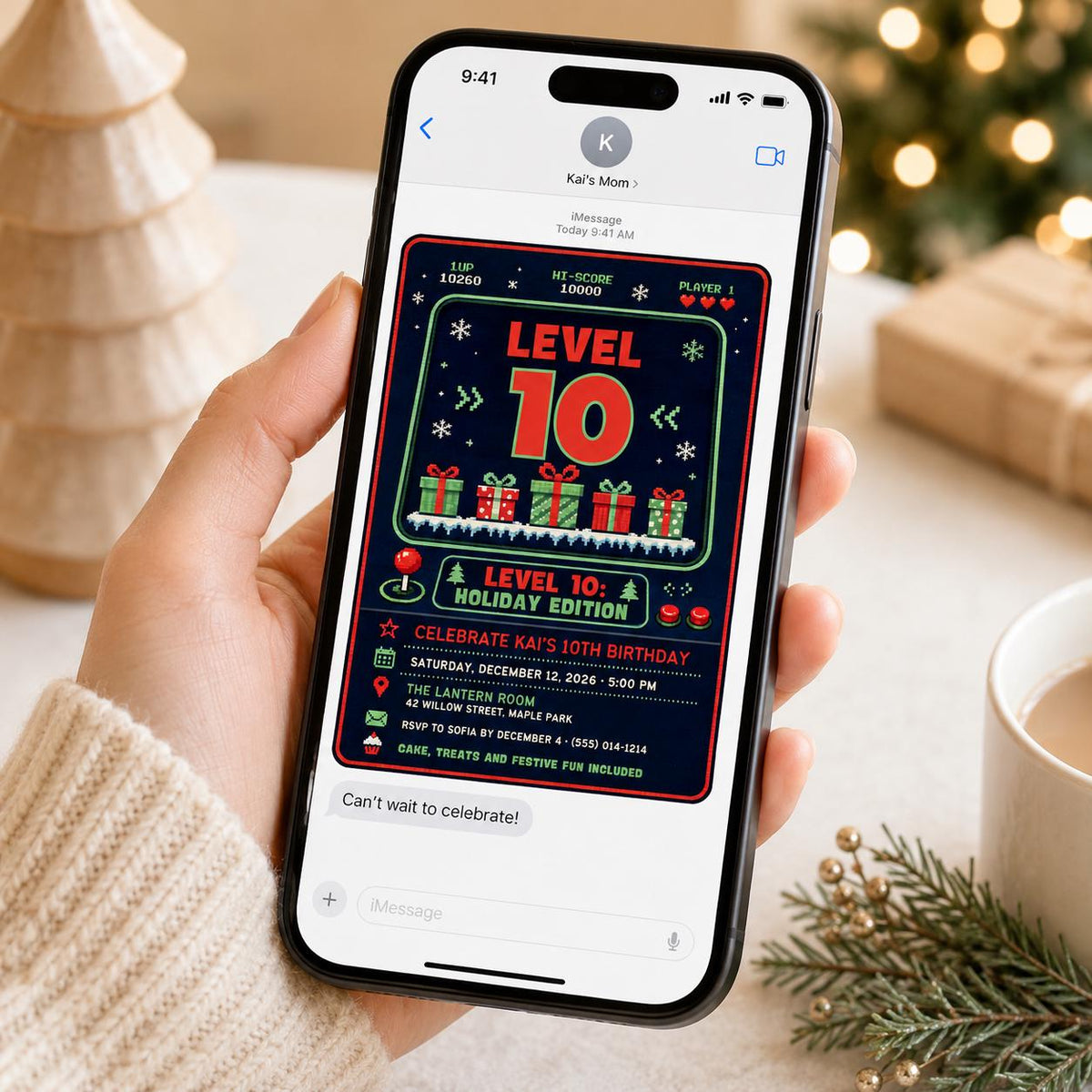 Video Game 10th Birthday Invitation for Boys — gaming design