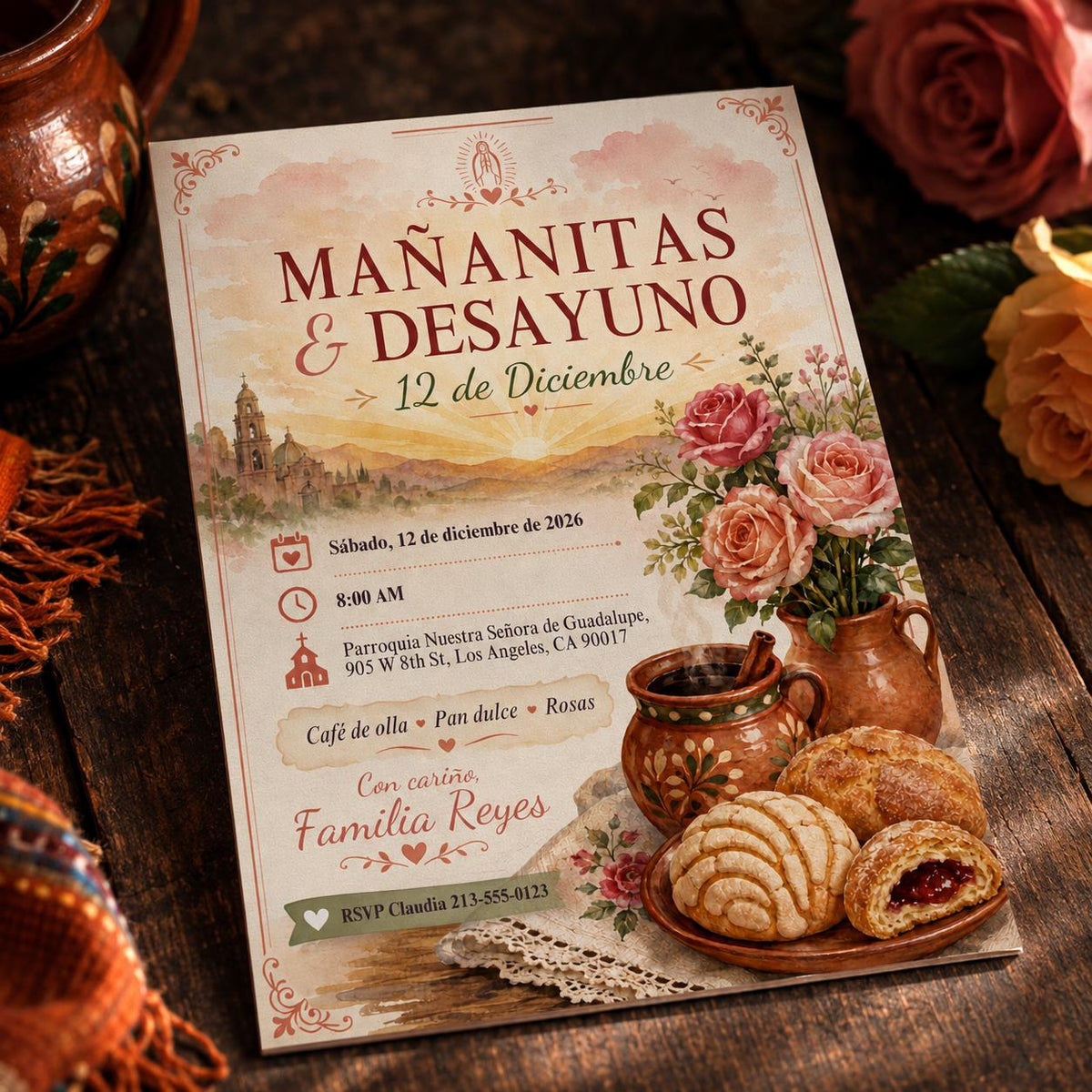 Virgen de Guadalupe Invitation — our lady of guadalupe stationery by VoltBy