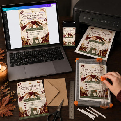Volunteer Appreciation Dinner Invitation — digital invitation, instant download