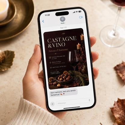 Wine Italian Autumn Dinner Invitation — invitation you personalize in Canva