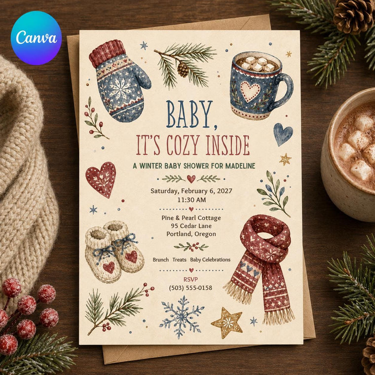 Winter Baby Shower Invitation