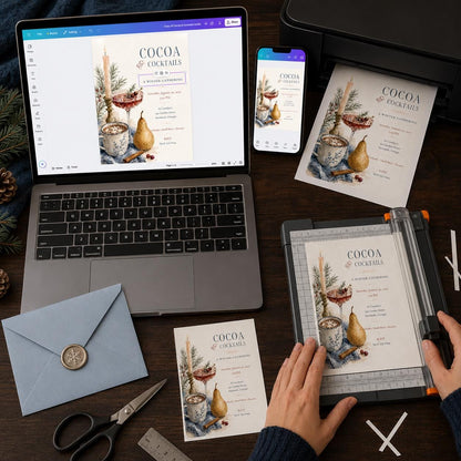 Winter Cocktail Party Invitation — digital invitation, instant download
